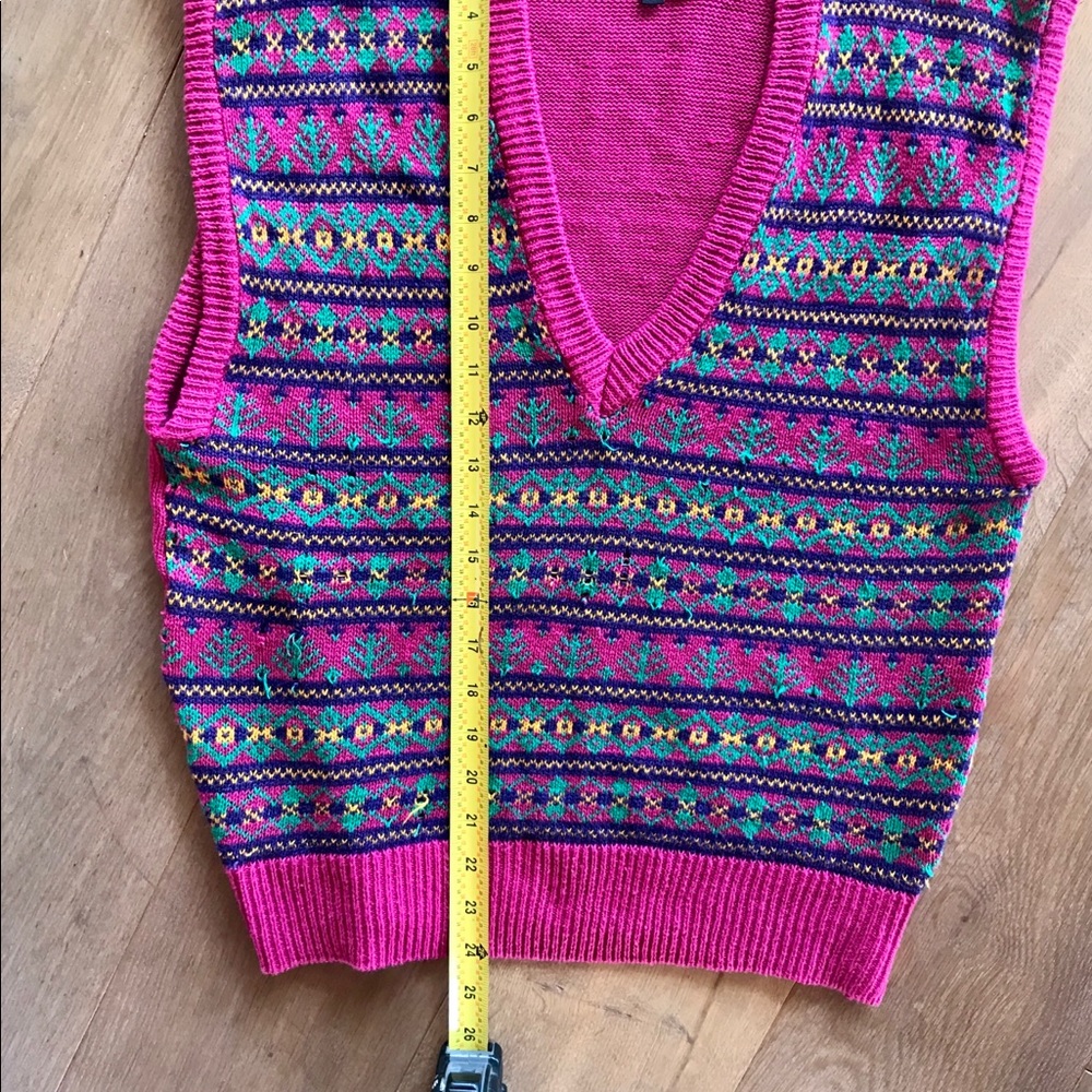 Raspberry And Lime, Retro Sweater Vest. - image 4